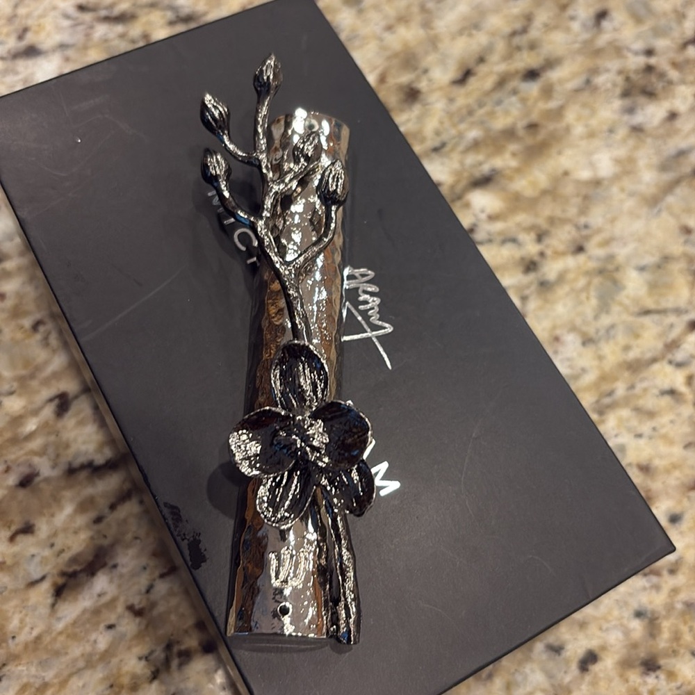 Michael Aram black silver mezuzah. New inbox, including hardware.